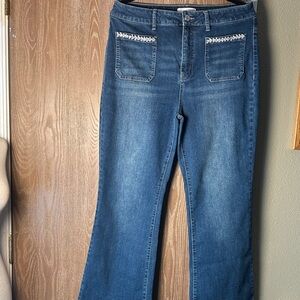 Stylish Blue Flare Jeans for Women